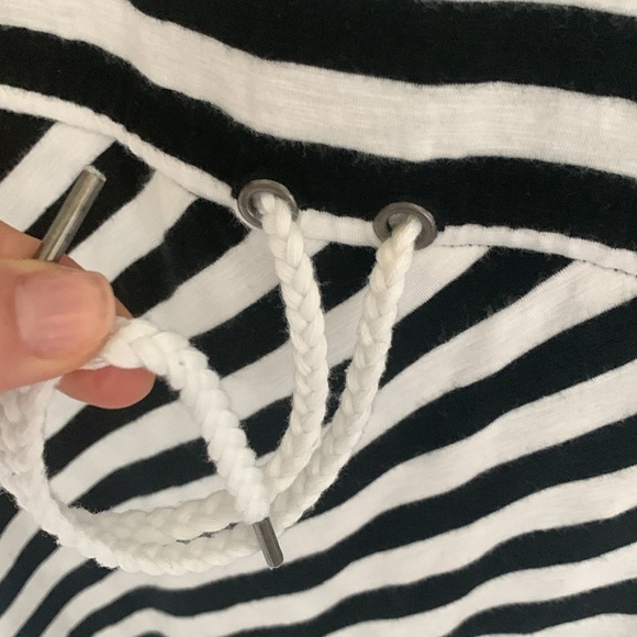 Talbots black and white striped maxi dress size smll - Picture 3 of 6